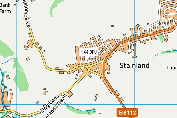 HX4 9PJ map - OS VectorMap District (Ordnance Survey) HX4 9PJ map - OS VectorMap District (Ordnance Survey)