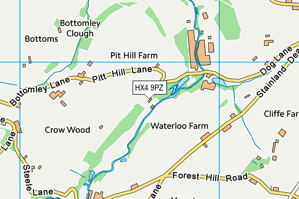 HX4 9PZ map - OS VectorMap District (Ordnance Survey) HX4 9PZ map - OS VectorMap District (Ordnance Survey)