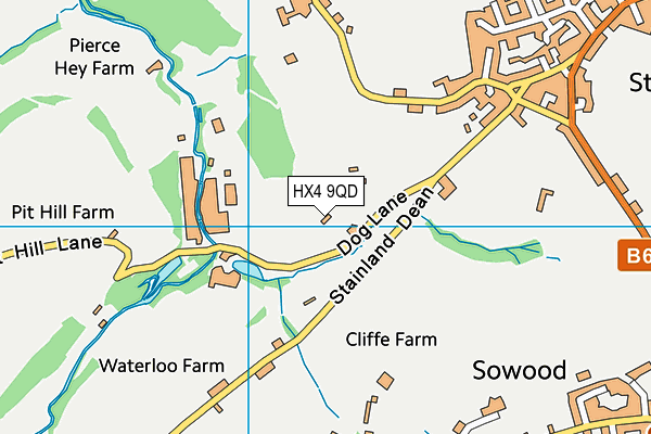 HX4 9QD map - OS VectorMap District (Ordnance Survey) HX4 9QD map - OS VectorMap District (Ordnance Survey)