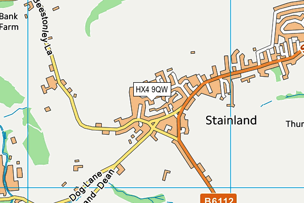 HX4 9QW map - OS VectorMap District (Ordnance Survey) HX4 9QW map - OS VectorMap District (Ordnance Survey)