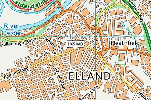 HX5 0AD map - OS VectorMap District (Ordnance Survey) HX5 0AD map - OS VectorMap District (Ordnance Survey)