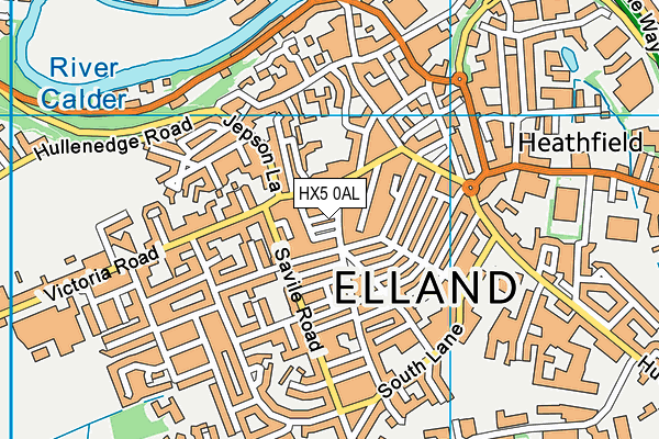 HX5 0AL map - OS VectorMap District (Ordnance Survey) HX5 0AL map - OS VectorMap District (Ordnance Survey)