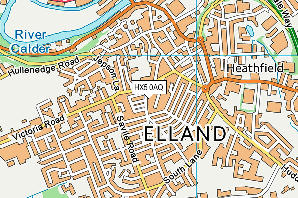 HX5 0AQ map - OS VectorMap District (Ordnance Survey) HX5 0AQ map - OS VectorMap District (Ordnance Survey)