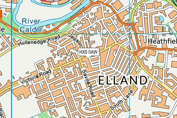 HX5 0AW map - OS VectorMap District (Ordnance Survey) HX5 0AW map - OS VectorMap District (Ordnance Survey)