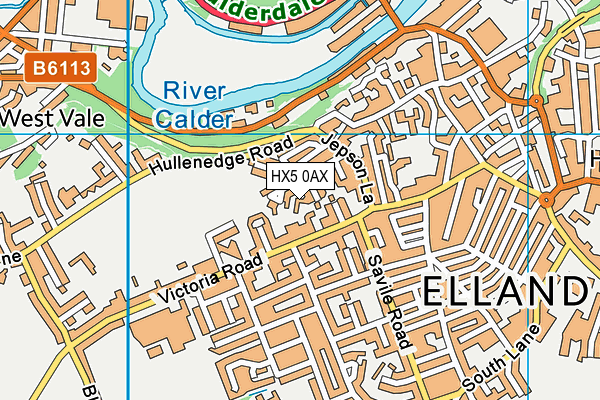HX5 0AX map - OS VectorMap District (Ordnance Survey) HX5 0AX map - OS VectorMap District (Ordnance Survey)