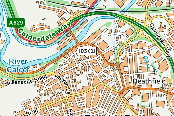 HX5 0BJ map - OS VectorMap District (Ordnance Survey) HX5 0BJ map - OS VectorMap District (Ordnance Survey)
