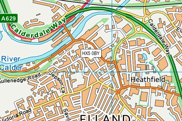 HX5 0BY map - OS VectorMap District (Ordnance Survey) HX5 0BY map - OS VectorMap District (Ordnance Survey)