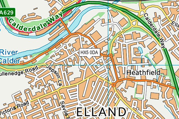 HX5 0DA map - OS VectorMap District (Ordnance Survey) HX5 0DA map - OS VectorMap District (Ordnance Survey)