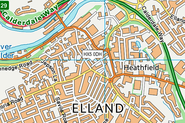 HX5 0DH map - OS VectorMap District (Ordnance Survey) HX5 0DH map - OS VectorMap District (Ordnance Survey)
