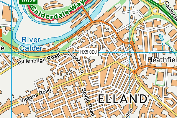 HX5 0DJ map - OS VectorMap District (Ordnance Survey) HX5 0DJ map - OS VectorMap District (Ordnance Survey)