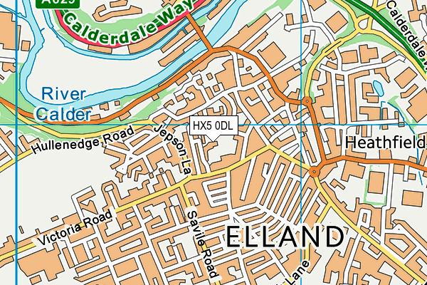 HX5 0DL map - OS VectorMap District (Ordnance Survey) HX5 0DL map - OS VectorMap District (Ordnance Survey)