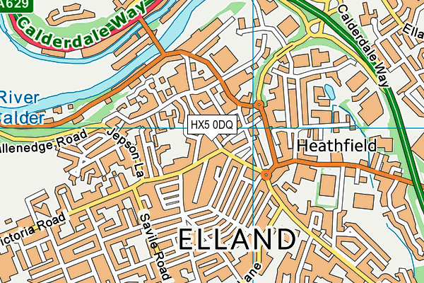 HX5 0DQ map - OS VectorMap District (Ordnance Survey) HX5 0DQ map - OS VectorMap District (Ordnance Survey)