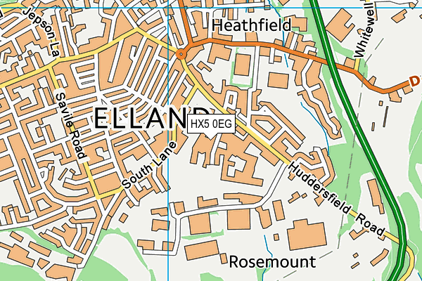 HX5 0EG map - OS VectorMap District (Ordnance Survey) HX5 0EG map - OS VectorMap District (Ordnance Survey)