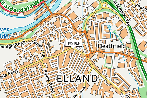 HX5 0EP map - OS VectorMap District (Ordnance Survey) HX5 0EP map - OS VectorMap District (Ordnance Survey)