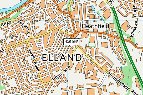HX5 0HB map - OS VectorMap District (Ordnance Survey) HX5 0HB map - OS VectorMap District (Ordnance Survey)