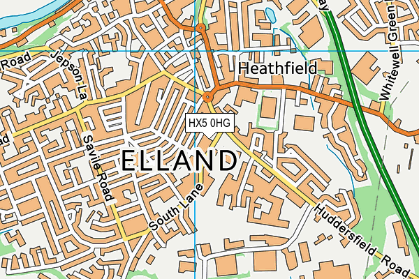 HX5 0HG map - OS VectorMap District (Ordnance Survey) HX5 0HG map - OS VectorMap District (Ordnance Survey)