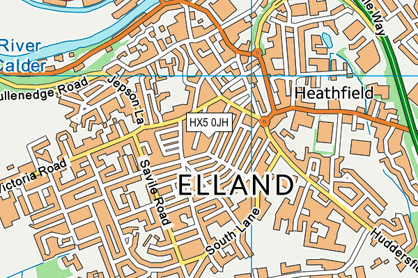 HX5 0JH map - OS VectorMap District (Ordnance Survey)