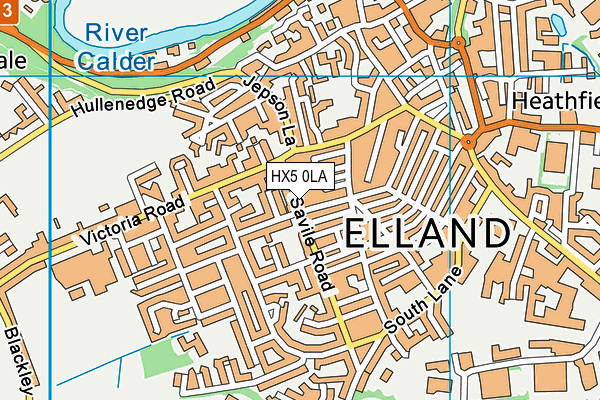 HX5 0LA map - OS VectorMap District (Ordnance Survey) HX5 0LA map - OS VectorMap District (Ordnance Survey)