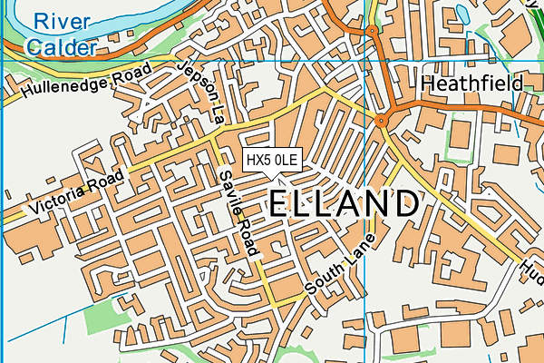 HX5 0LE map - OS VectorMap District (Ordnance Survey) HX5 0LE map - OS VectorMap District (Ordnance Survey)