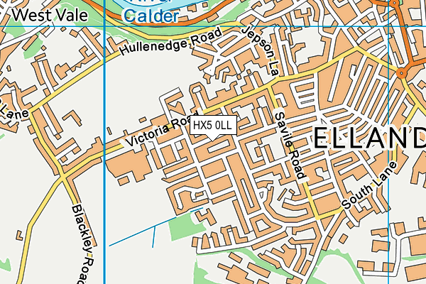HX5 0LL map - OS VectorMap District (Ordnance Survey) HX5 0LL map - OS VectorMap District (Ordnance Survey)