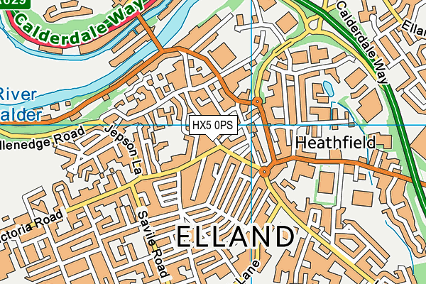 HX5 0PS map - OS VectorMap District (Ordnance Survey) HX5 0PS map - OS VectorMap District (Ordnance Survey)