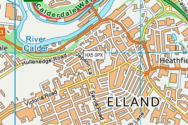HX5 0PX map - OS VectorMap District (Ordnance Survey) HX5 0PX map - OS VectorMap District (Ordnance Survey)