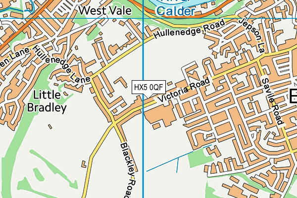 HX5 0QF map - OS VectorMap District (Ordnance Survey) HX5 0QF map - OS VectorMap District (Ordnance Survey)