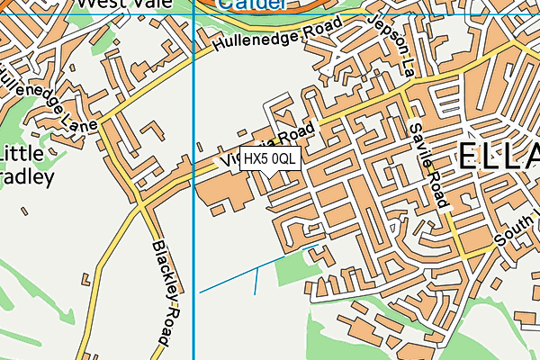 HX5 0QL map - OS VectorMap District (Ordnance Survey) HX5 0QL map - OS VectorMap District (Ordnance Survey)