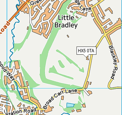 HX5 0TA map - OS VectorMap District (Ordnance Survey) HX5 0TA map - OS VectorMap District (Ordnance Survey)