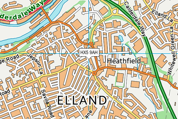 HX5 9AH map - OS VectorMap District (Ordnance Survey) HX5 9AH map - OS VectorMap District (Ordnance Survey)