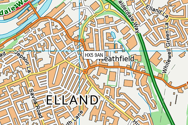 HX5 9AN map - OS VectorMap District (Ordnance Survey) HX5 9AN map - OS VectorMap District (Ordnance Survey)