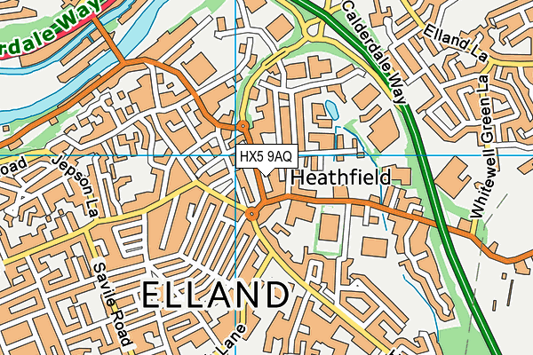 HX5 9AQ map - OS VectorMap District (Ordnance Survey)