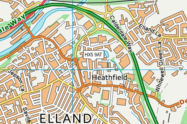 HX5 9AT map - OS VectorMap District (Ordnance Survey) HX5 9AT map - OS VectorMap District (Ordnance Survey)