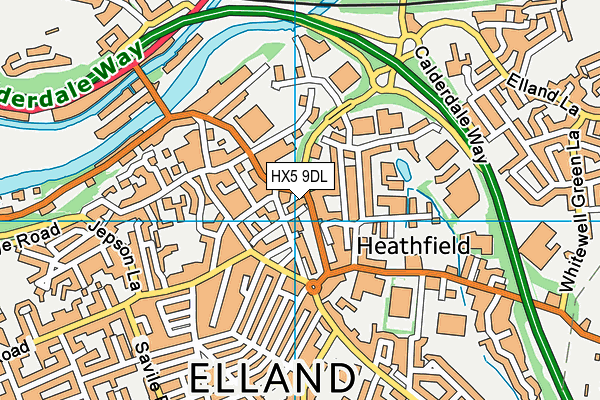 HX5 9DL map - OS VectorMap District (Ordnance Survey)