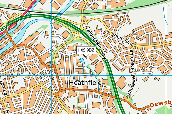 HX5 9DZ map - OS VectorMap District (Ordnance Survey) HX5 9DZ map - OS VectorMap District (Ordnance Survey)