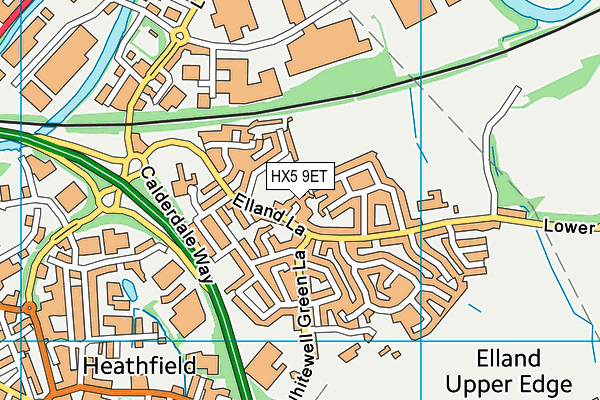 HX5 9ET map - OS VectorMap District (Ordnance Survey) HX5 9ET map - OS VectorMap District (Ordnance Survey)