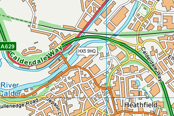 HX5 9HQ map - OS VectorMap District (Ordnance Survey) HX5 9HQ map - OS VectorMap District (Ordnance Survey)