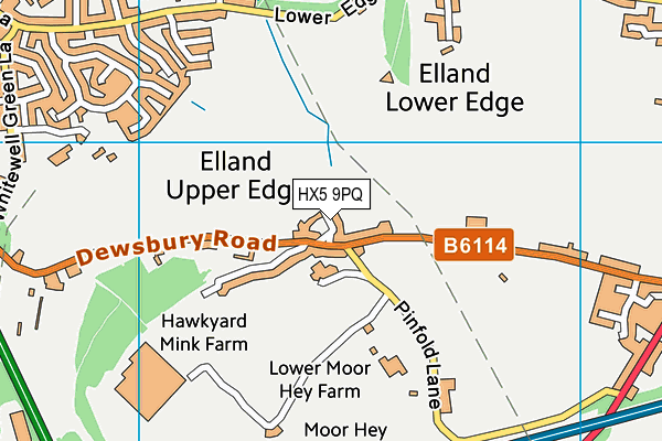 HX5 9PQ map - OS VectorMap District (Ordnance Survey) HX5 9PQ map - OS VectorMap District (Ordnance Survey)