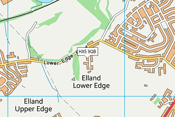 HX5 9QB map - OS VectorMap District (Ordnance Survey)