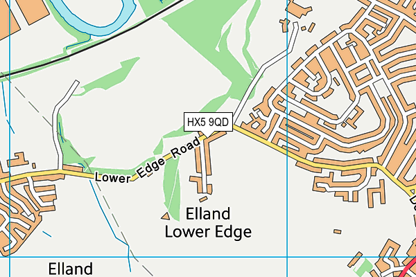 HX5 9QD map - OS VectorMap District (Ordnance Survey)