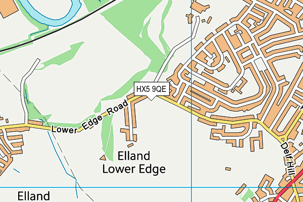 HX5 9QE map - OS VectorMap District (Ordnance Survey) HX5 9QE map - OS VectorMap District (Ordnance Survey)