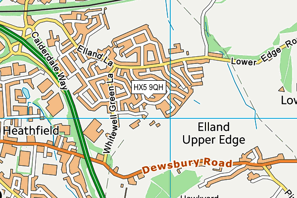 HX5 9QH map - OS VectorMap District (Ordnance Survey)
