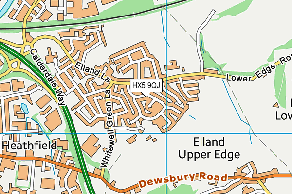 HX5 9QJ map - OS VectorMap District (Ordnance Survey) HX5 9QJ map - OS VectorMap District (Ordnance Survey)