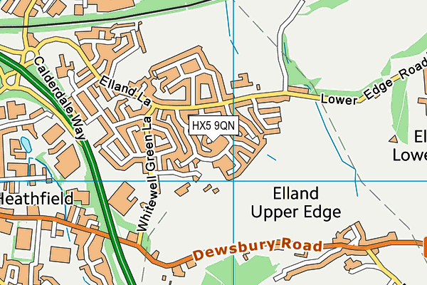 HX5 9QN map - OS VectorMap District (Ordnance Survey) HX5 9QN map - OS VectorMap District (Ordnance Survey)
