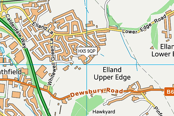HX5 9QP map - OS VectorMap District (Ordnance Survey) HX5 9QP map - OS VectorMap District (Ordnance Survey)