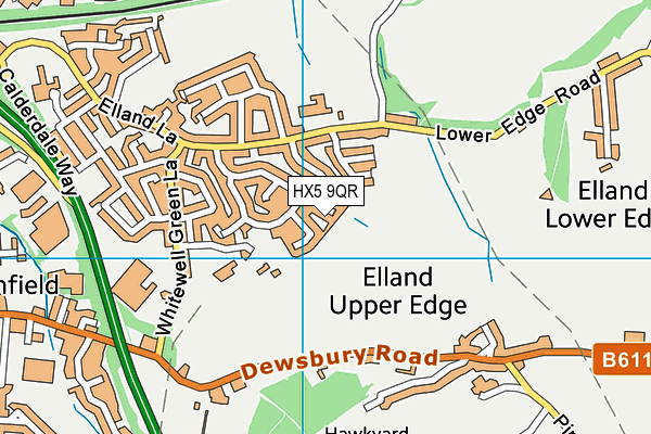 HX5 9QR map - OS VectorMap District (Ordnance Survey) HX5 9QR map - OS VectorMap District (Ordnance Survey)