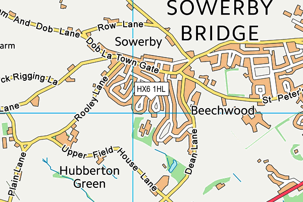 HX6 1HL map - OS VectorMap District (Ordnance Survey) HX6 1HL map - OS VectorMap District (Ordnance Survey)