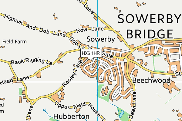 HX6 1HR map - OS VectorMap District (Ordnance Survey) HX6 1HR map - OS VectorMap District (Ordnance Survey)