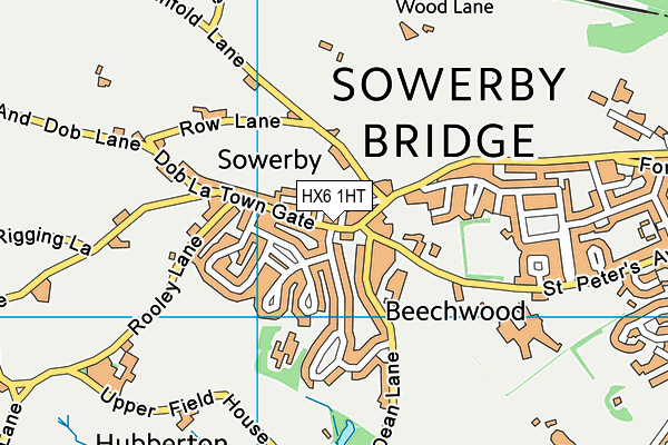 HX6 1HT map - OS VectorMap District (Ordnance Survey) HX6 1HT map - OS VectorMap District (Ordnance Survey)