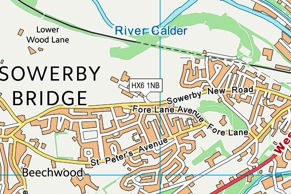 HX6 1NB map - OS VectorMap District (Ordnance Survey) HX6 1NB map - OS VectorMap District (Ordnance Survey)